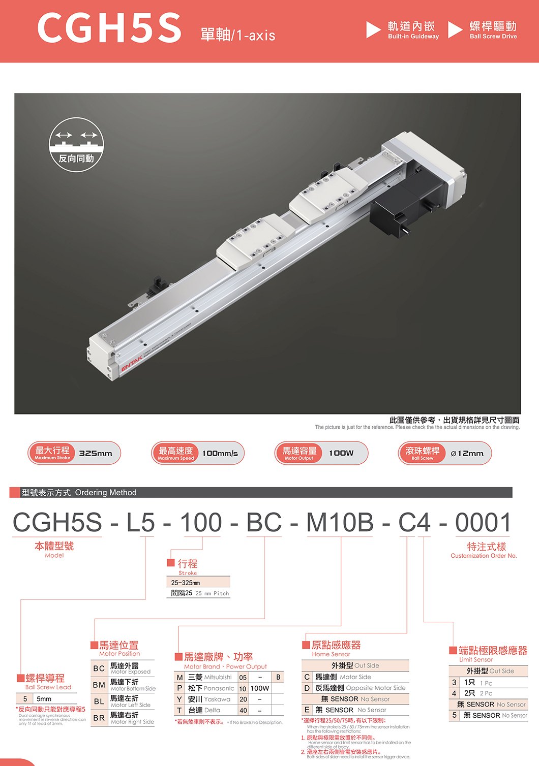 CGH5S 轨道内嵌螺杆滑台