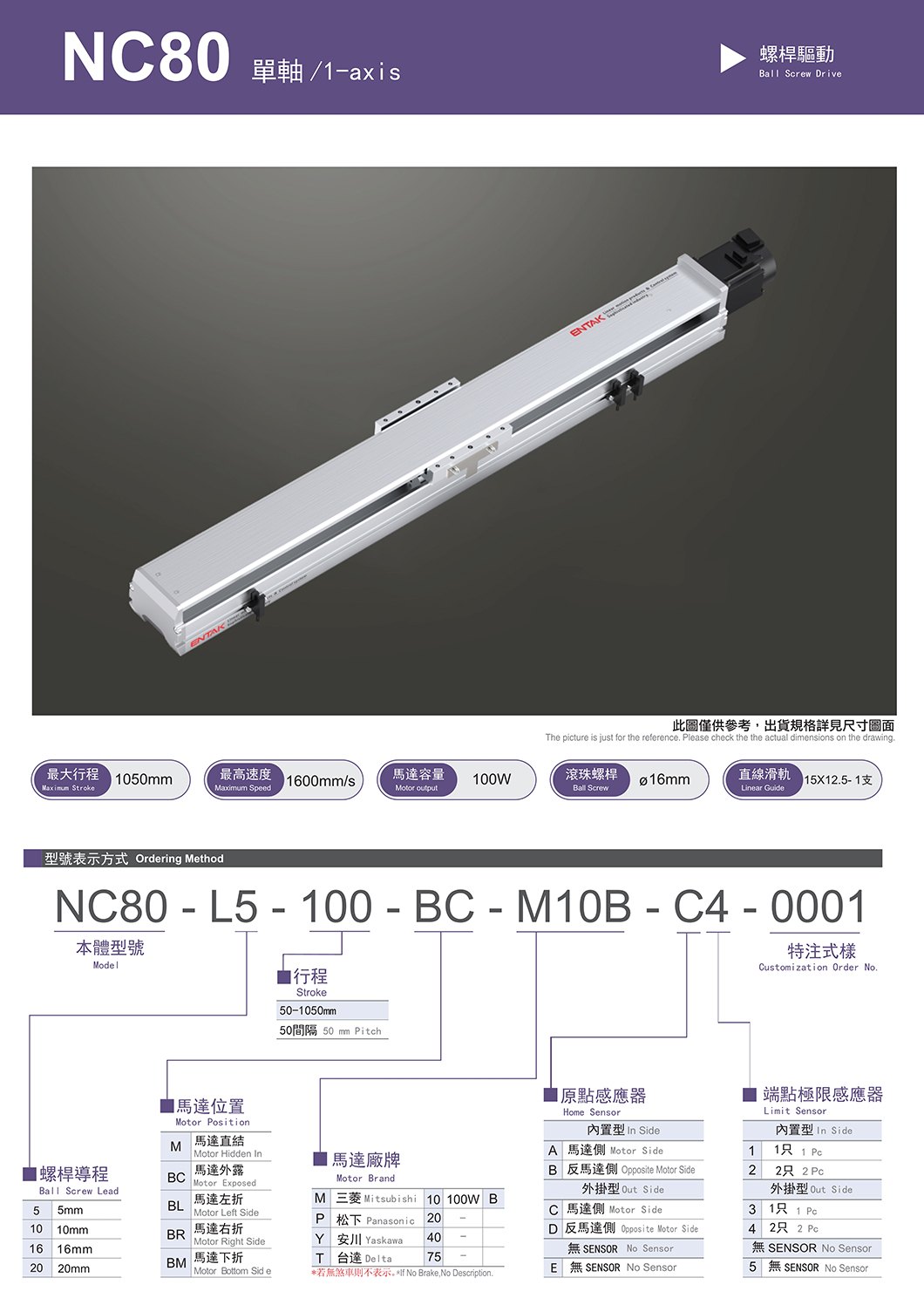 NC80 标准螺杆滑台