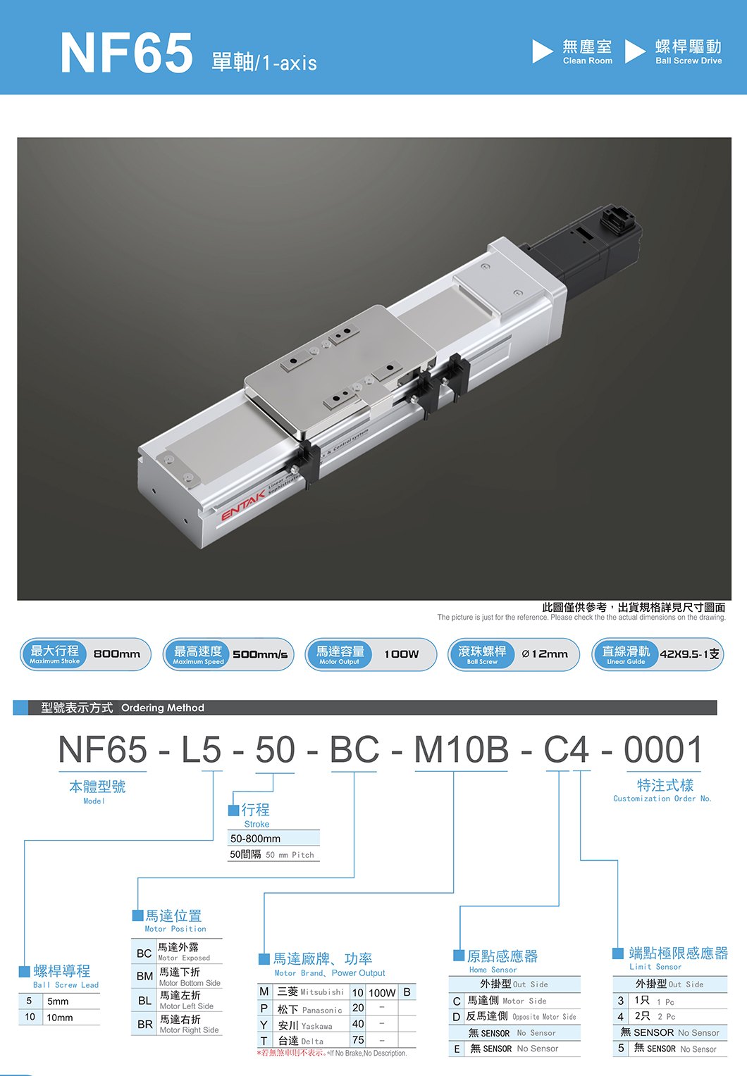 NF65 无尘螺杆滑台